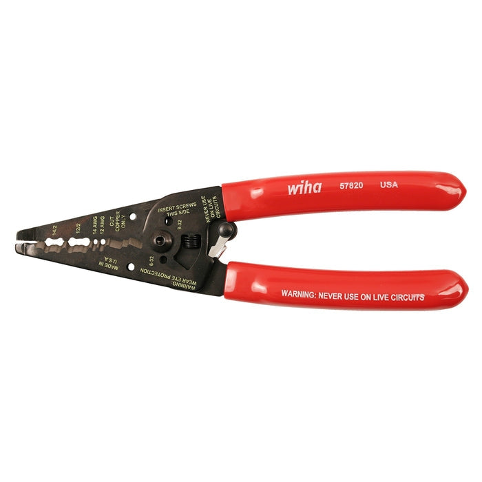 Wiha 57820 Classic Grip Wire Strippers Dual nm-B Cable, 7.75 in.
