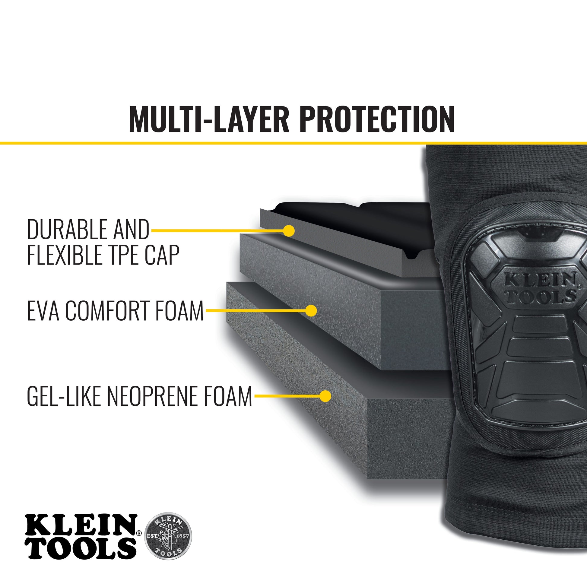 Klein Tools 60629 Tough-Flex Knee Pad Sleeve M/L