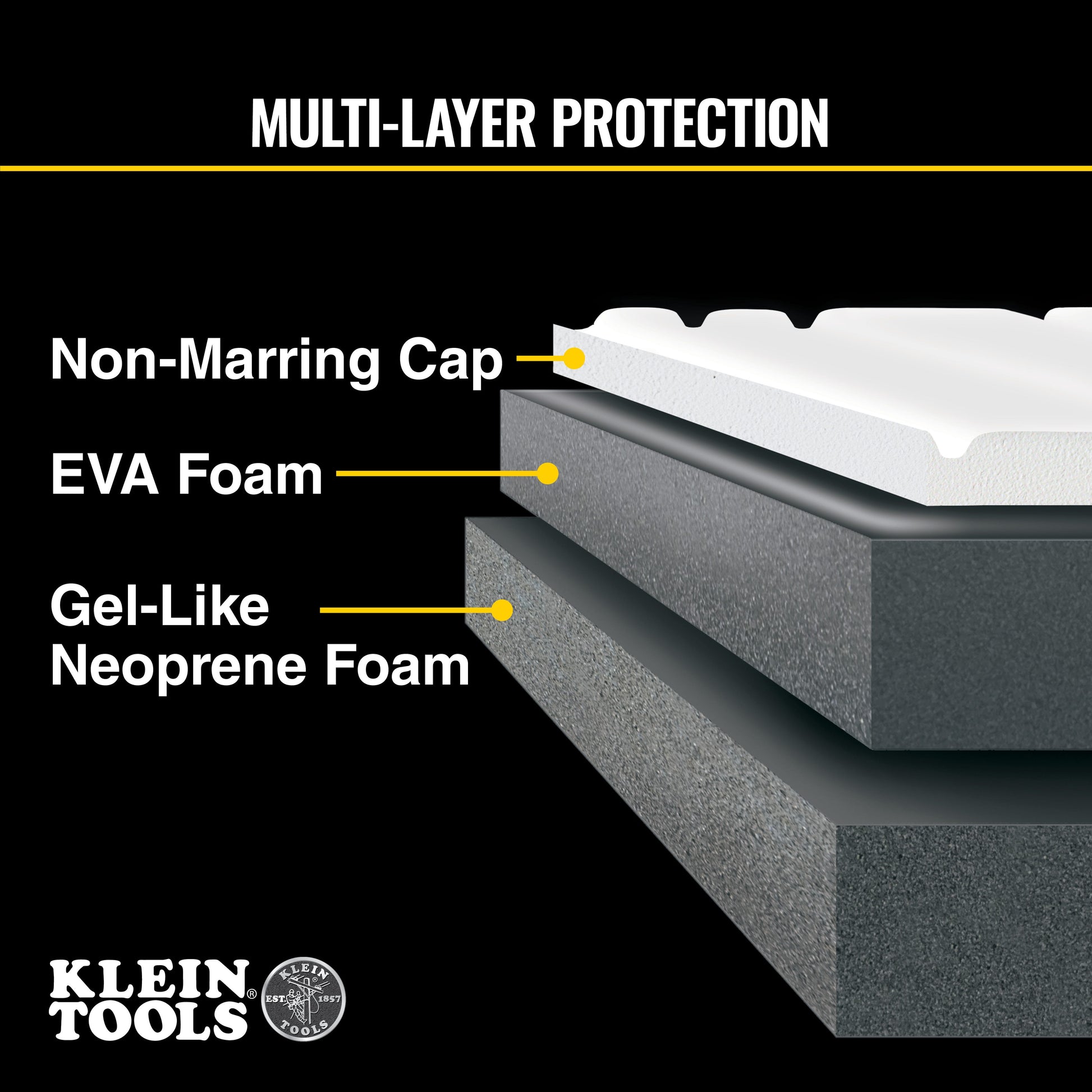 Klein Tools 60846 Non-Marring Semi-Hinged Knee Pad