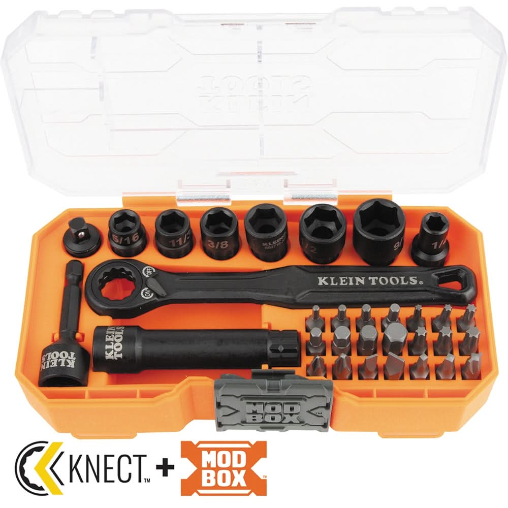 Klein Tools 65300 KNECT 32-Piece 1/4-Inch Drive Impact-Rated Pass