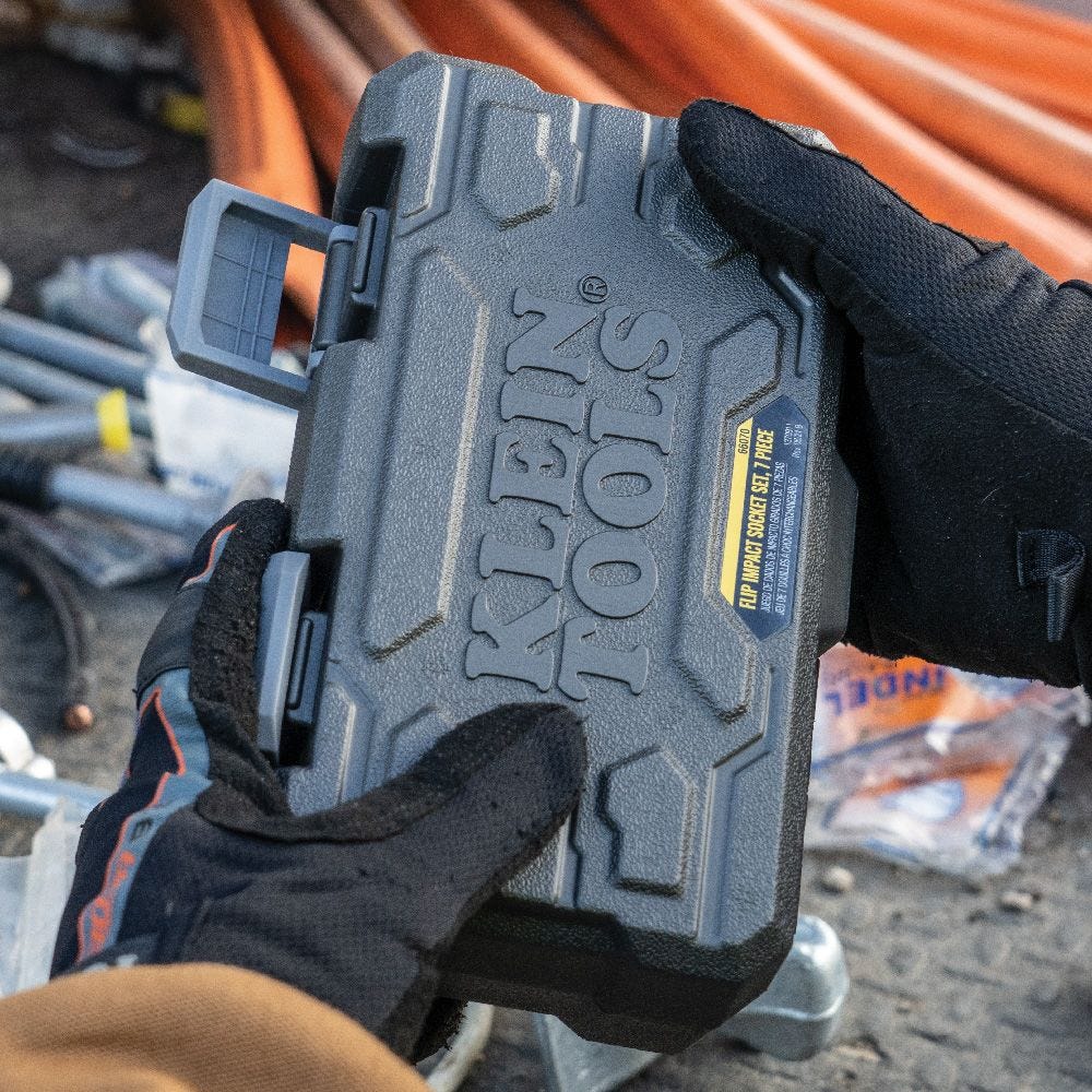 Klein Tools 66070 7-Piece SAE Flip Impact Socket Set