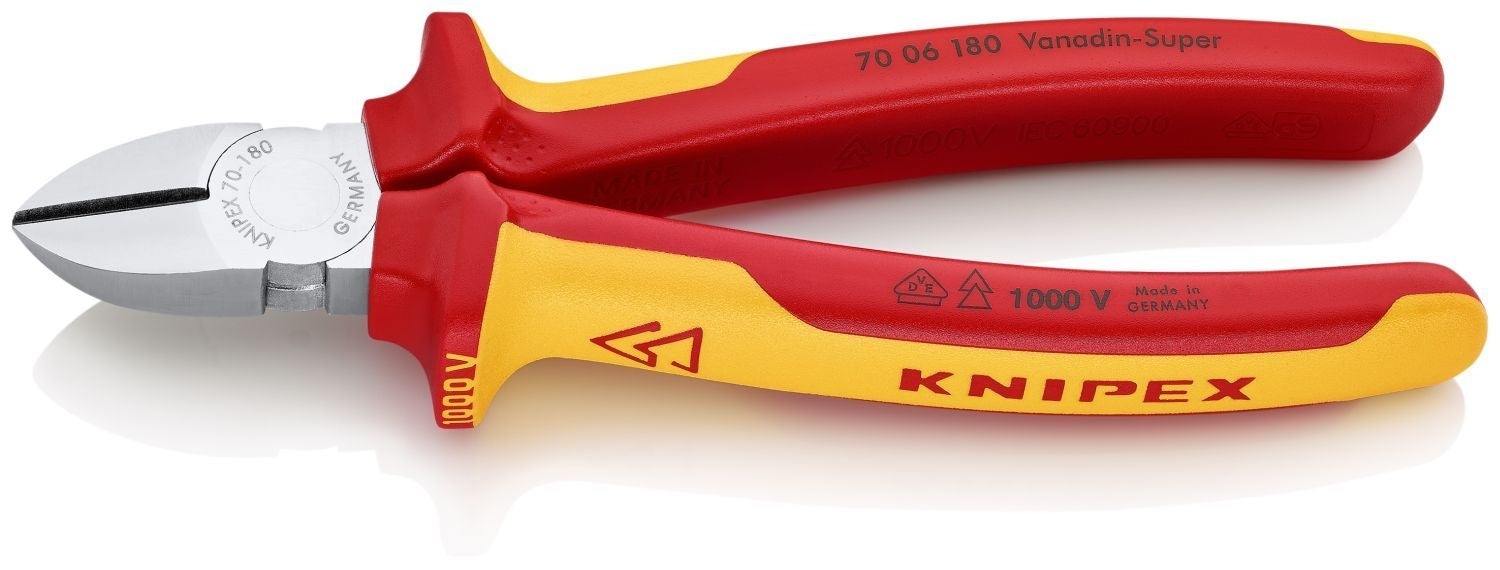 Knipex 70 06 180 Diagonal Cutters-1000V Insulated