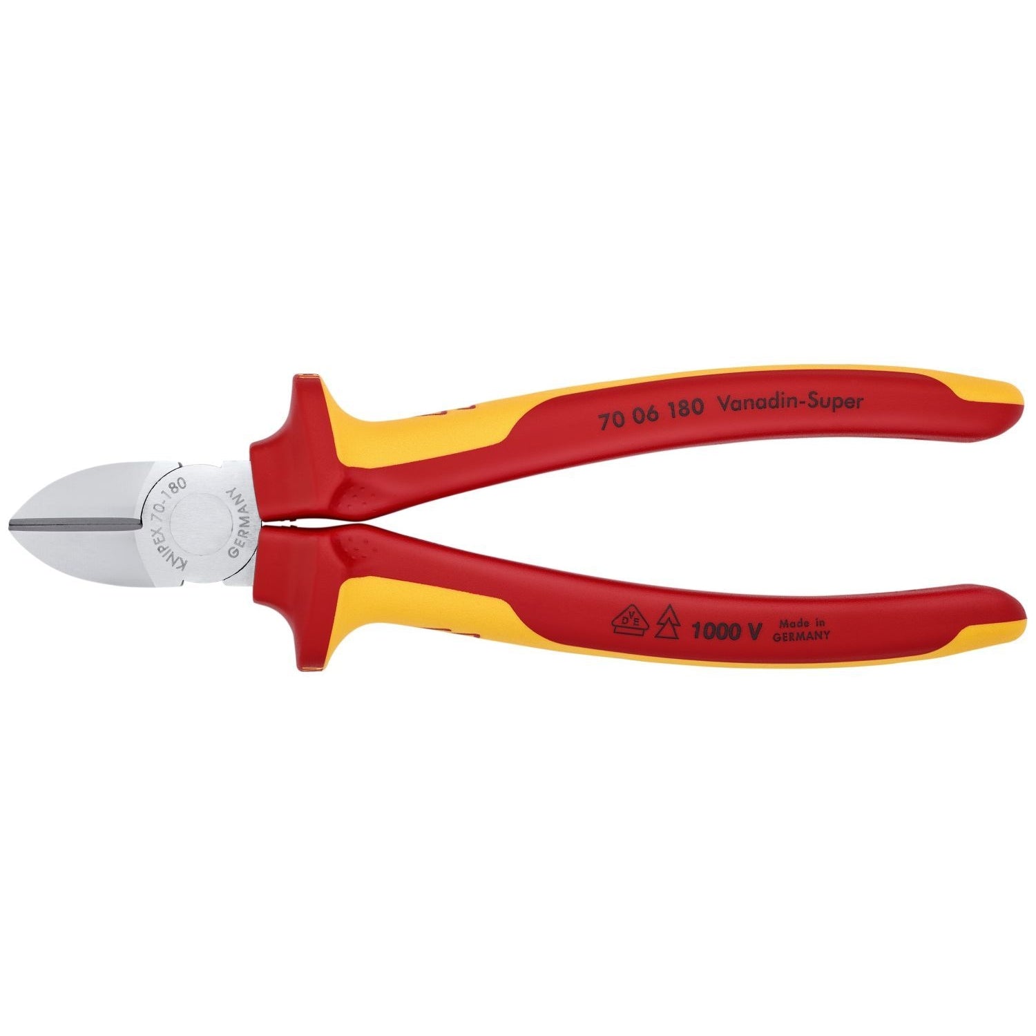 Knipex 70 06 180 Diagonal Cutters-1000V Insulated