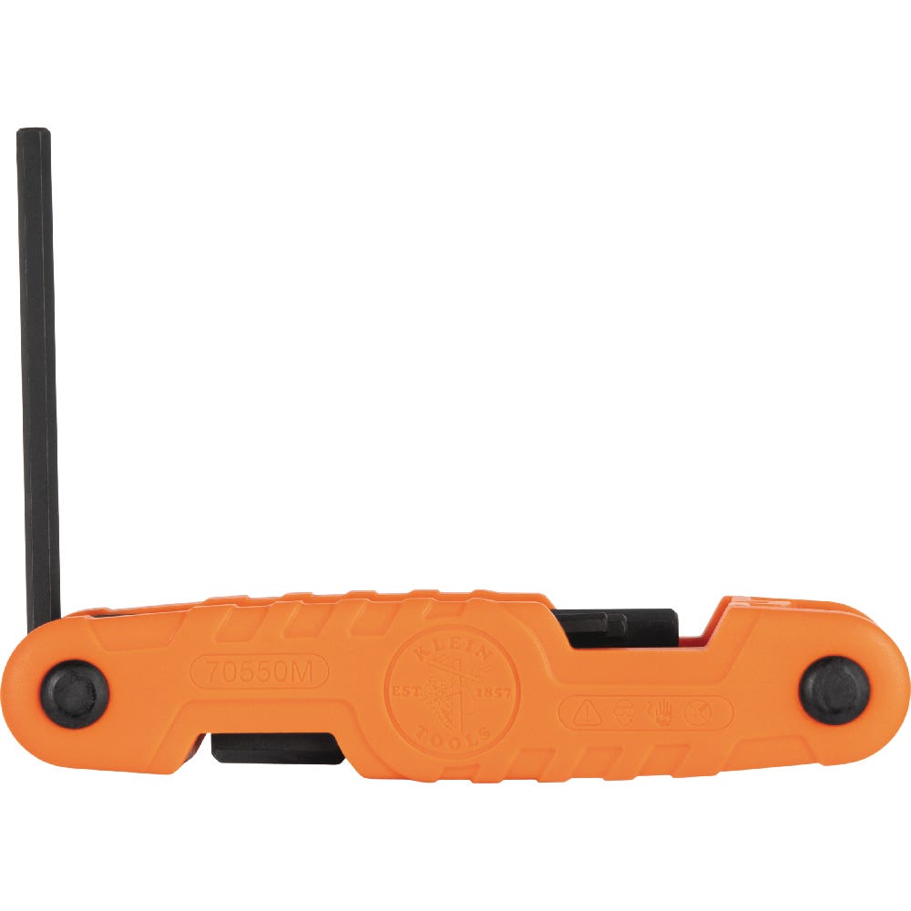 Klein Tools 70550M Pro Folding Hex Key Set, 10-Key, Metric Sizes