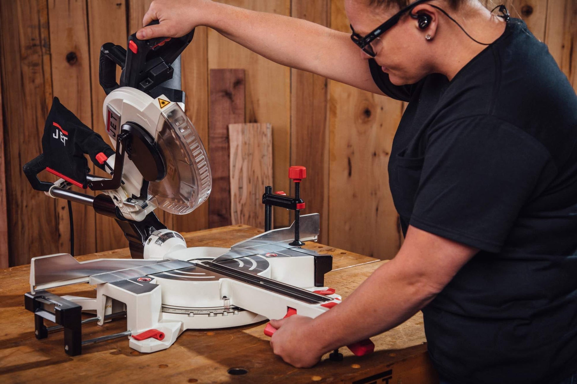 Jet 707210 JMS-10X Sliding Dual Bevel Compound 10" Miter Saw