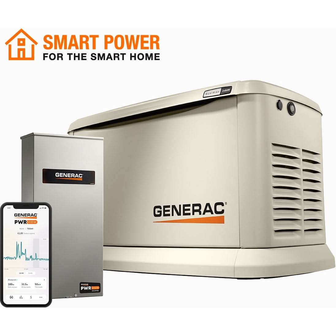 Generac 7210 Guardian 24kW Home Standby Generator with PWRview