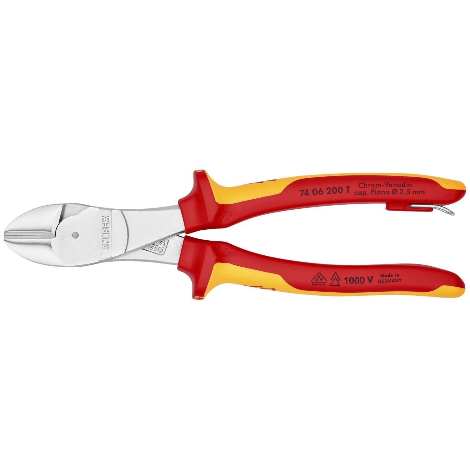 Knipex 74 06 200 T High Leverage Diagonal Cutters-1000V Insulated