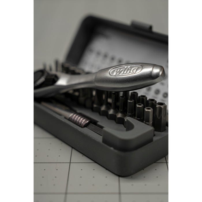 Wiha 74958 32-Piece GoBox Security Bit Set w/ Mini Ratchet