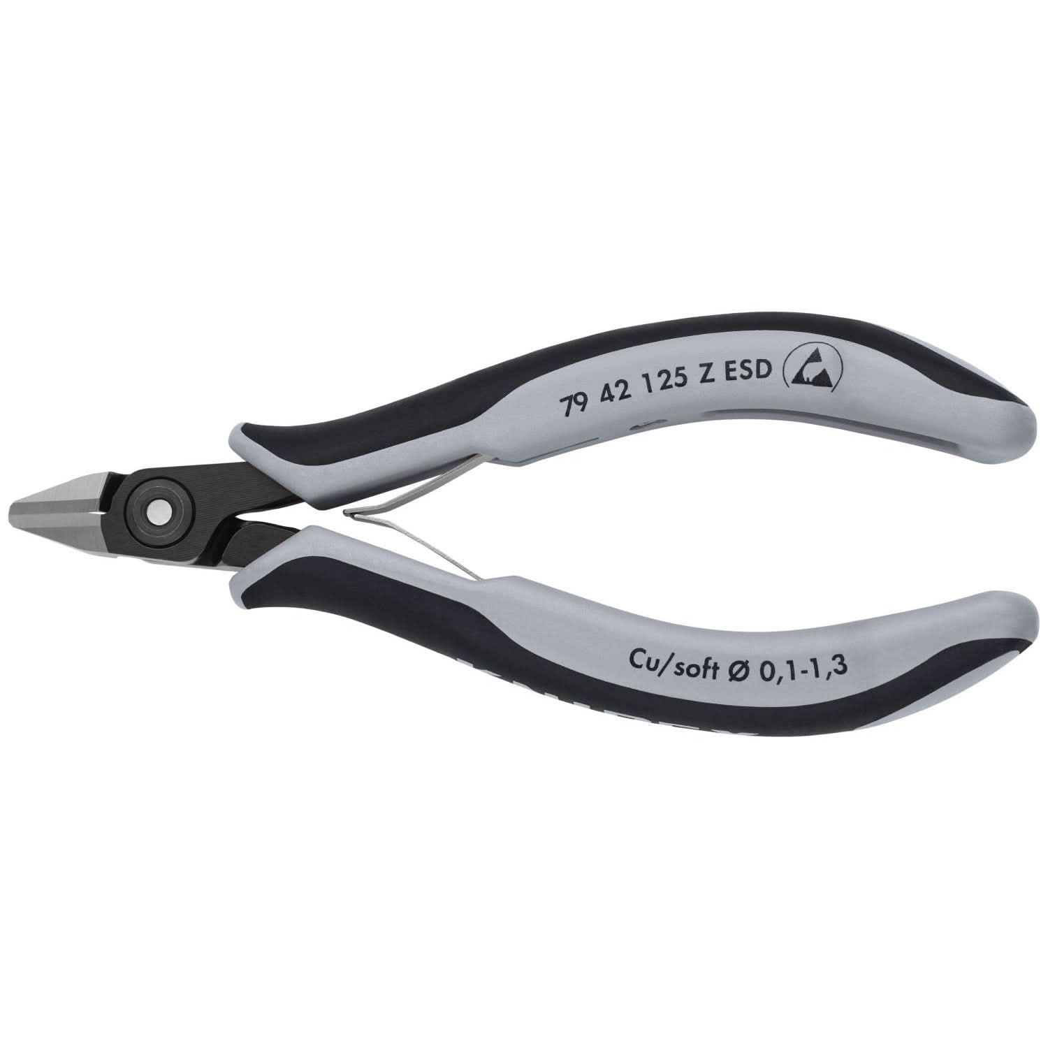 Knipex 79 42 125 Z ESD Electronics Diagonal Cutters-ESD Handles