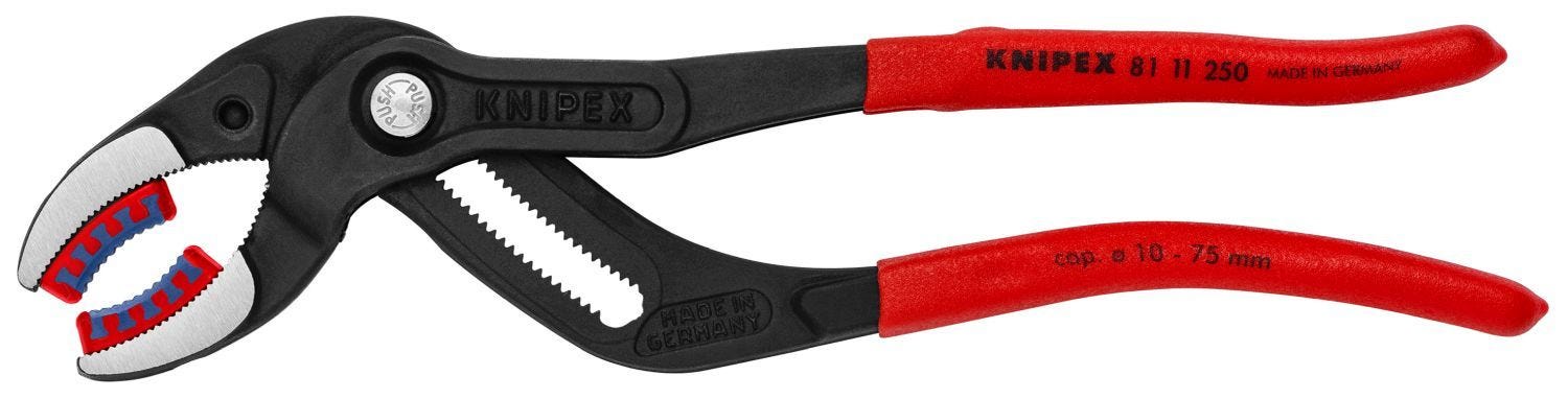 Knipex 81 11 250 Pipe Gripping Pliers with Replaceable Plastic