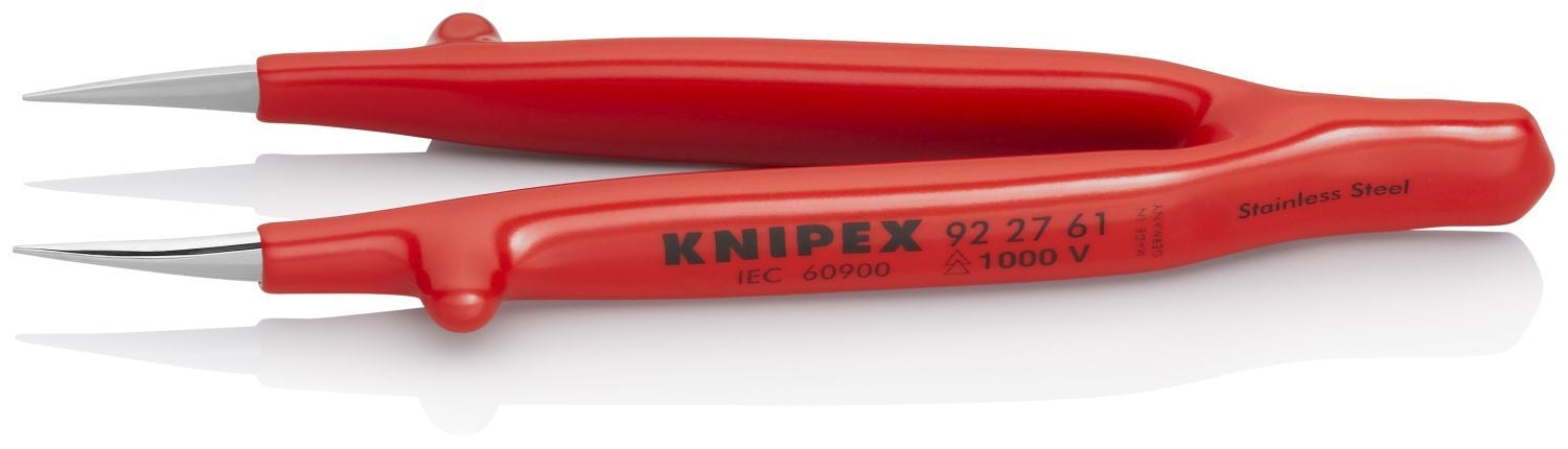 Knipex 92 27 61 Stainless Steel Gripping Tweezers-Pointed Tips-1000V Insulated