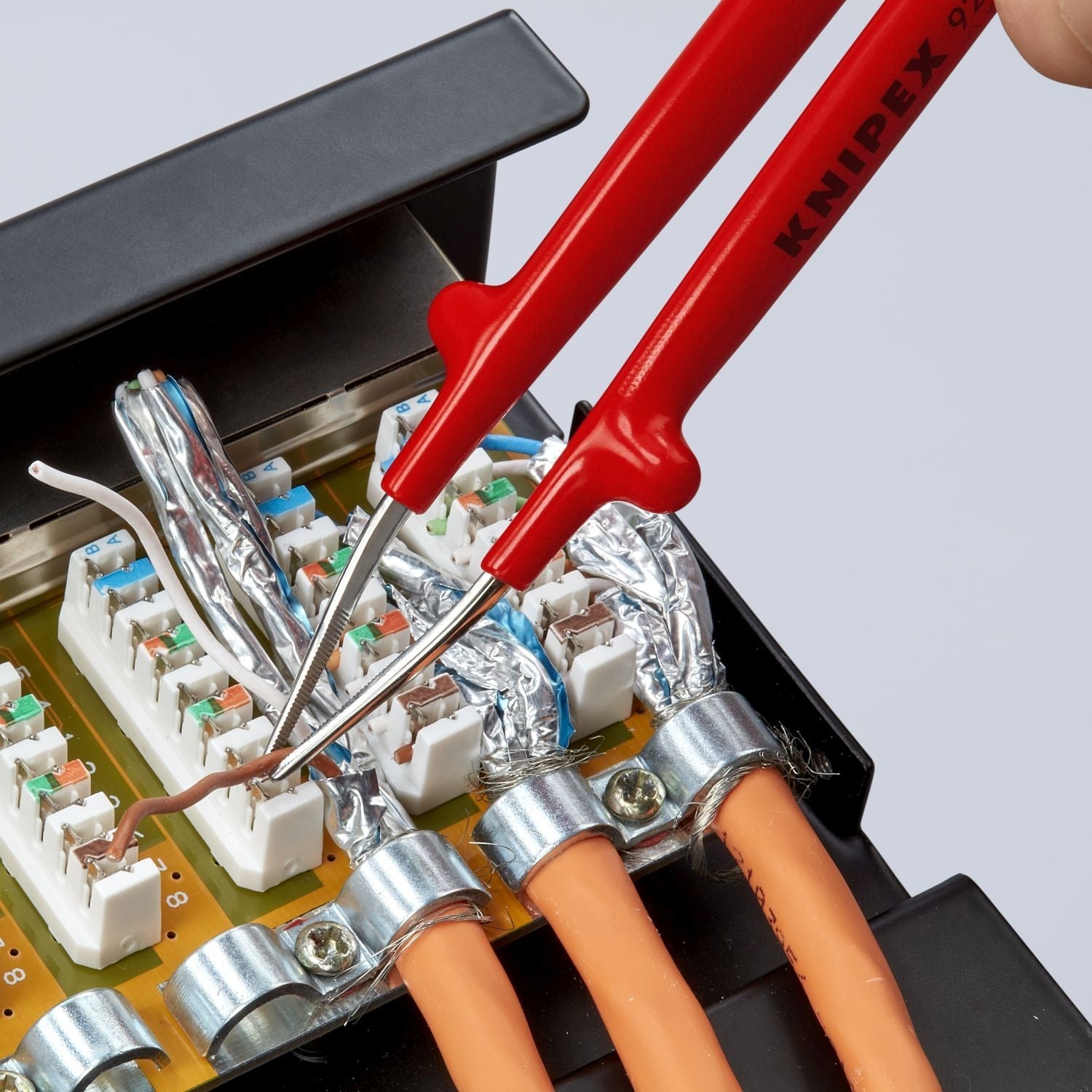 Knipex 92 27 62 Stainless Steel Gripping Tweezers-Pointed Tips-1000V Insulated