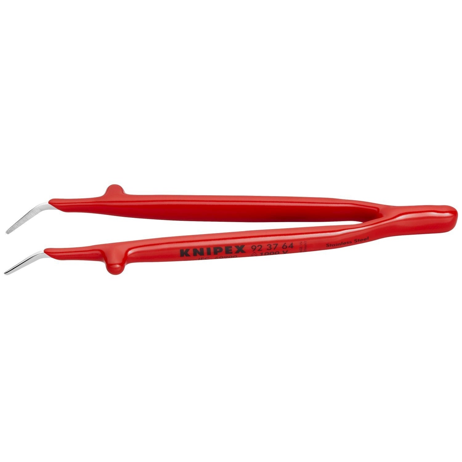 Knipex 92 37 64 Stainless Steel GrippingTweezers-30°Angled-1000V Insulated