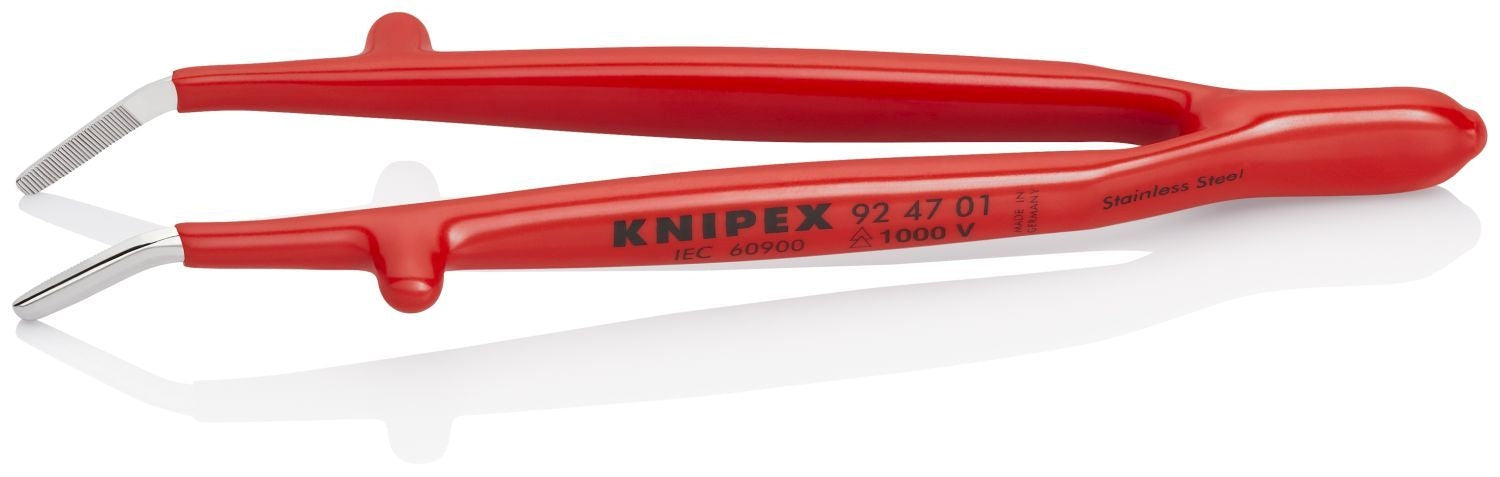 Knipex 92 47 01 Stainless Steel Gripping-30°Angled Tweezers-1000V Insulated