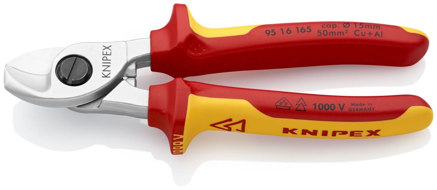 Knipex 95 16 165 Cable Shears-1000V Insulated