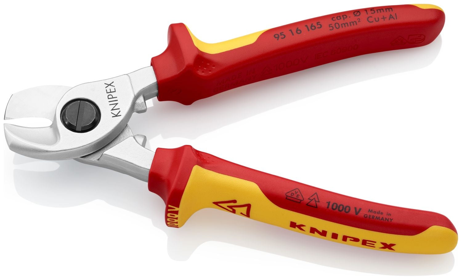 Knipex 95 16 165 Cable Shears-1000V Insulated