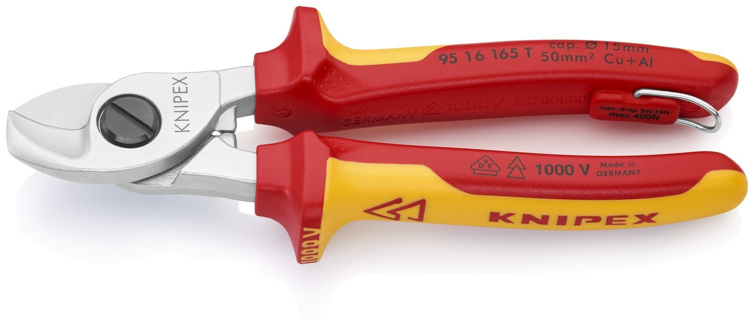 Knipex 95 16 165 Cable Shears-1000V Insulated