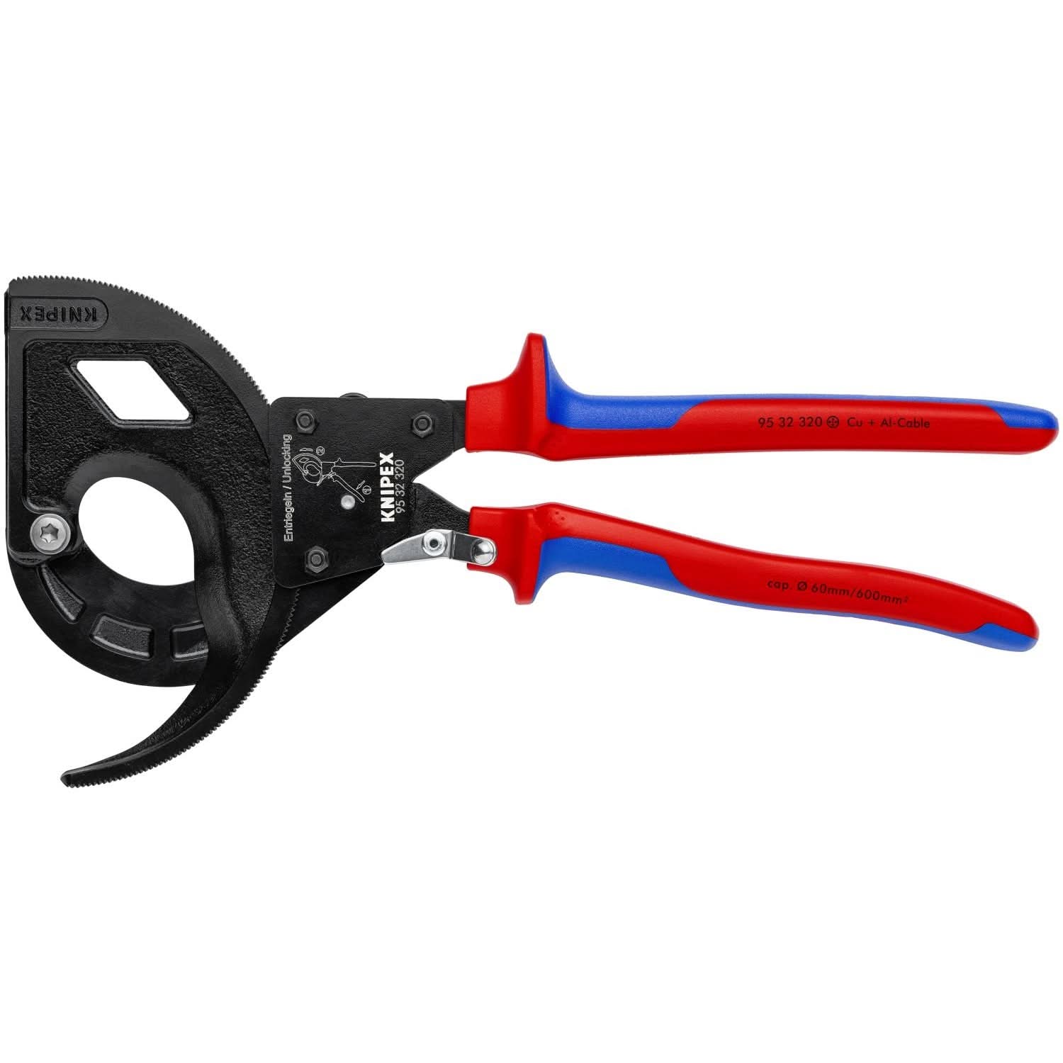 Knipex 95 32 320 3 Stage Drive Ratcheting Cable Cutter – Tool Nut