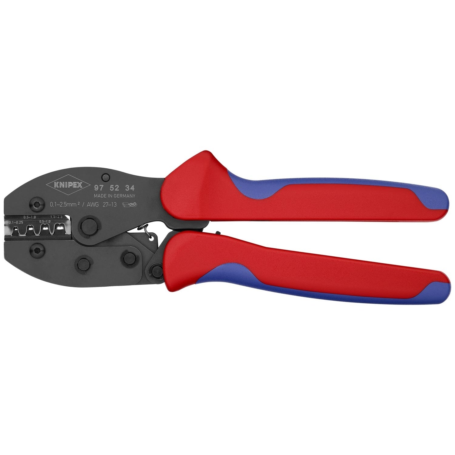 Knipex 97 52 34 Crimping Pliers For Non-Insulated Open Plug-Type