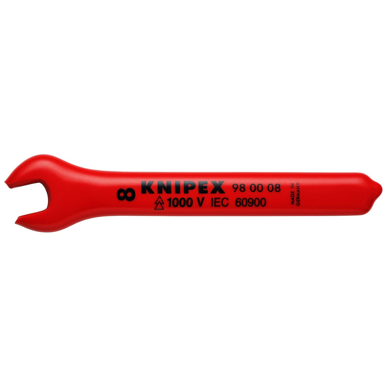 Knipex 98 00 08 Open End Wrench-1000V Insulated, 8 mm