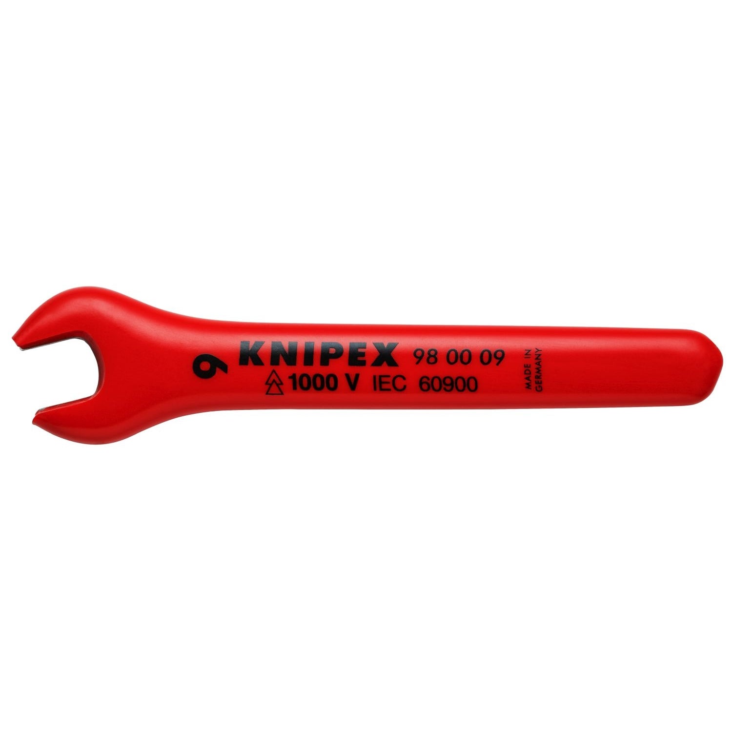 Knipex 98 00 09 Open End Wrench-1000V Insulated 9 mm
