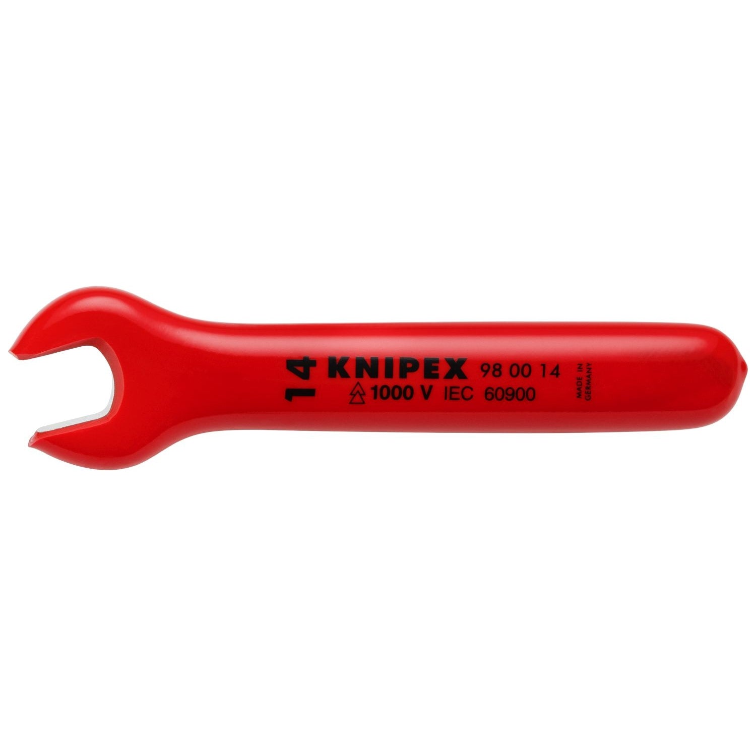 Knipex 98 00 14 Open End Wrench-1000V Insulated 14 mm