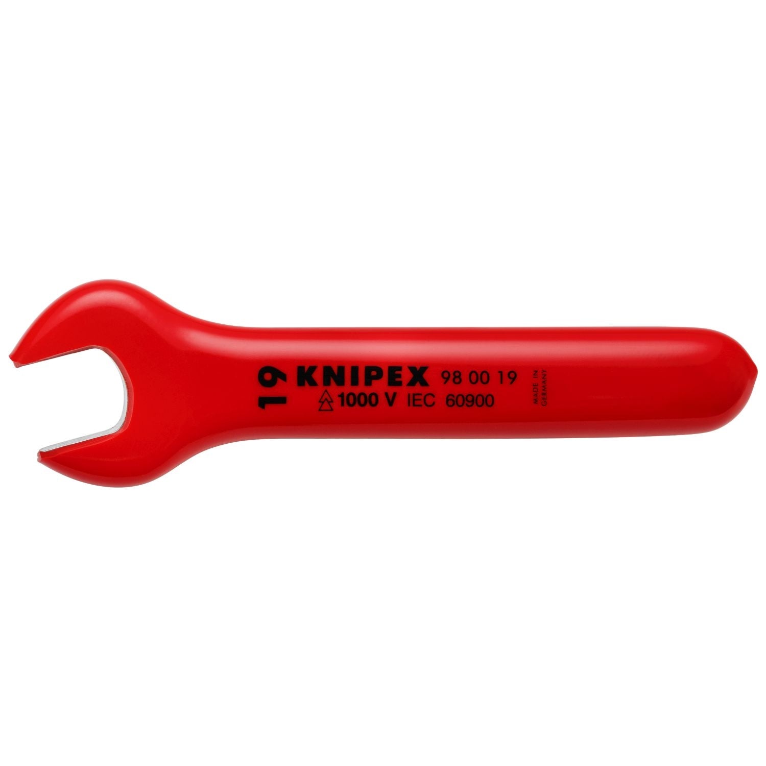 Knipex 98 00 19 Open End Wrench-1000V Insulated 19 mm