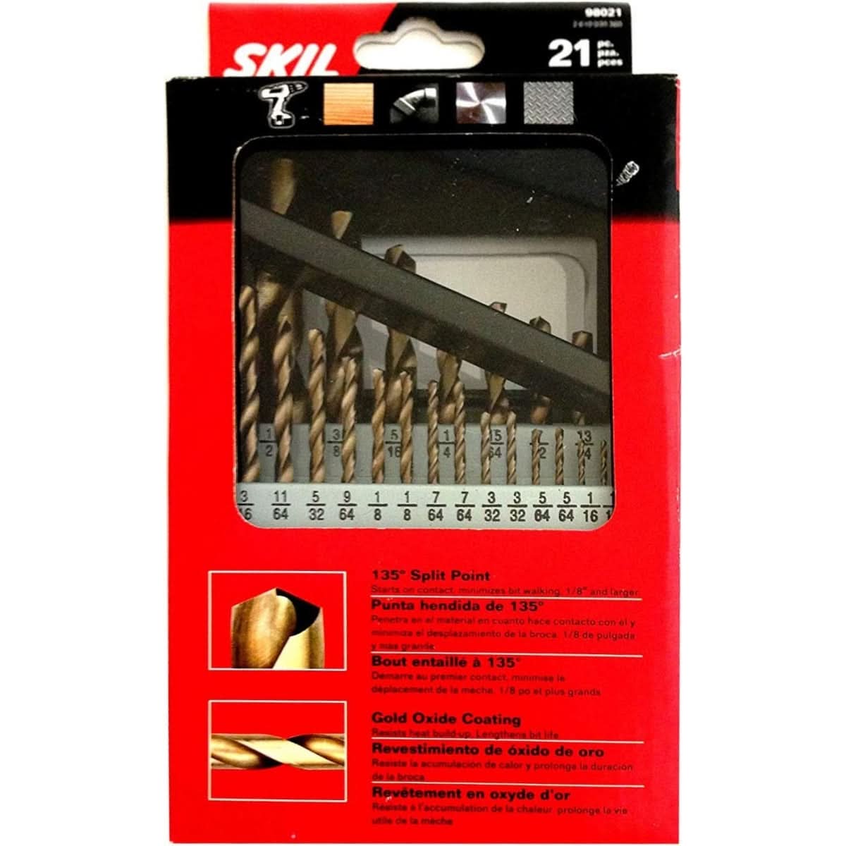 Skil 98021 21PC Gold Oxide Drill Set – Tool Nut