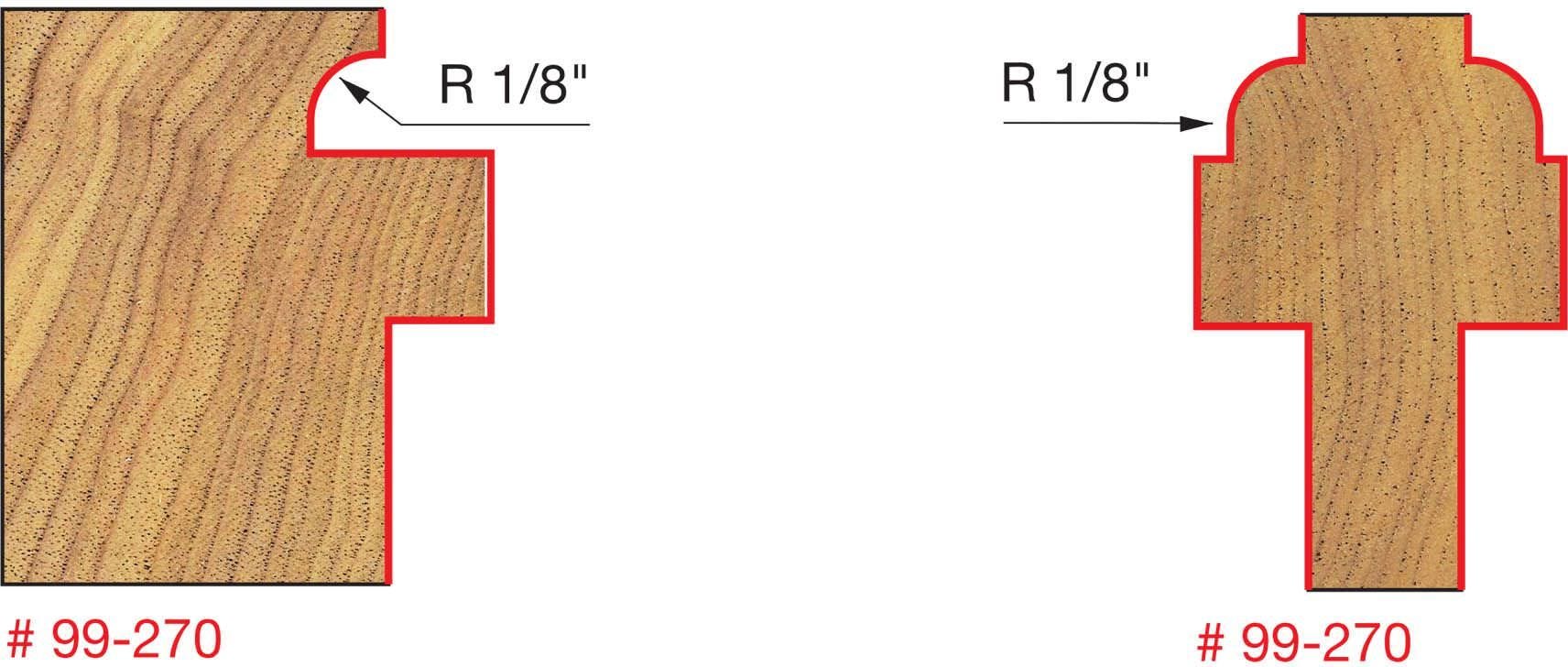 Freud 99-270 1-17/32-Inch Divided Lite Cabinet Door Router Bit Set
