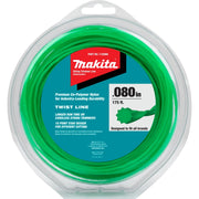 Makita T-03866 Twisted Trimmer Line, 0.080", Green, 175"™, 1/2 lbs.