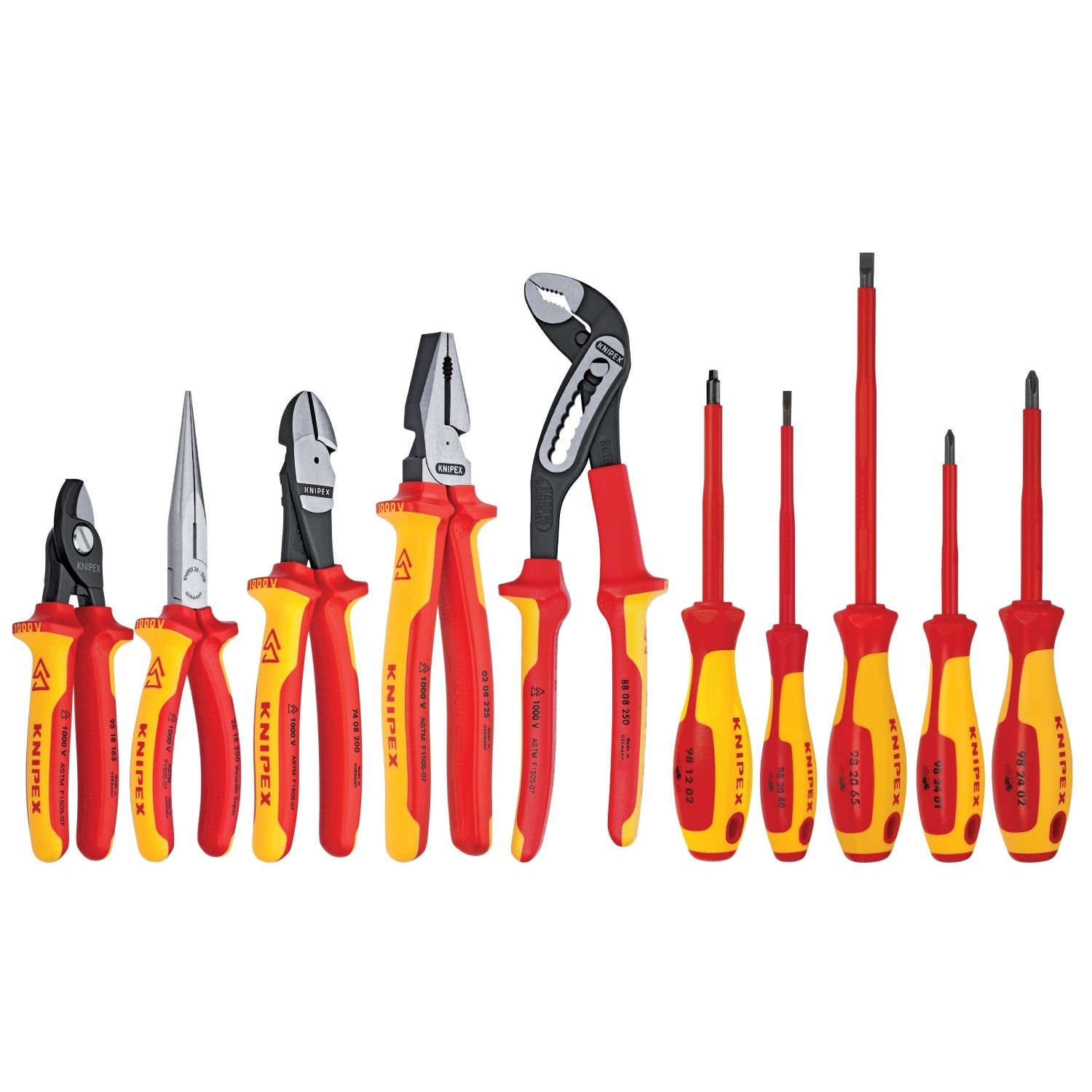 Knipex 9K 98 98 30 US 10 Pc Pliers and Screwdriver Tool Set-1000V Insulated in Hard Case