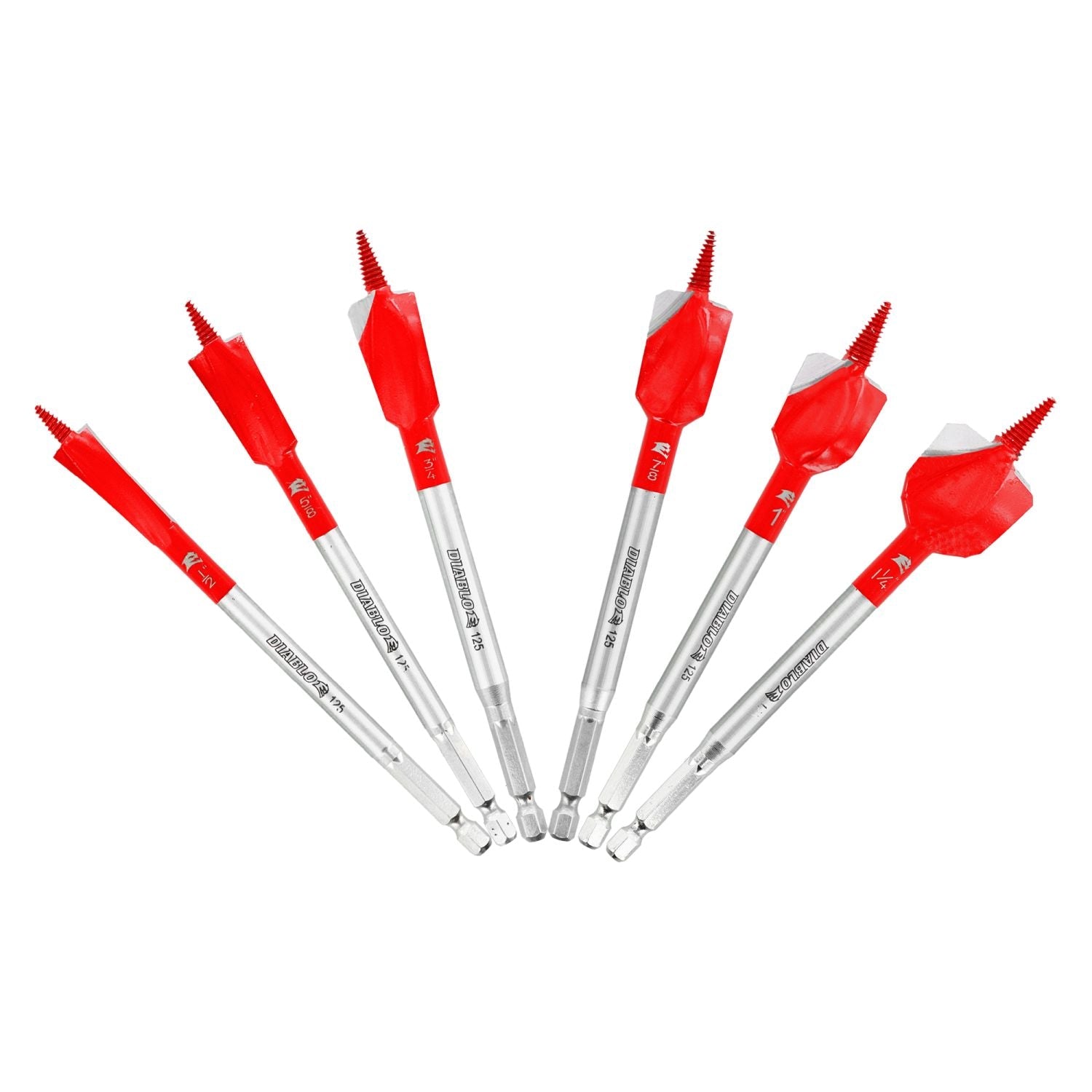 Diablo DSPD4920-S6 Demo Demon 6-Piece Spade Bit Set for Nail
