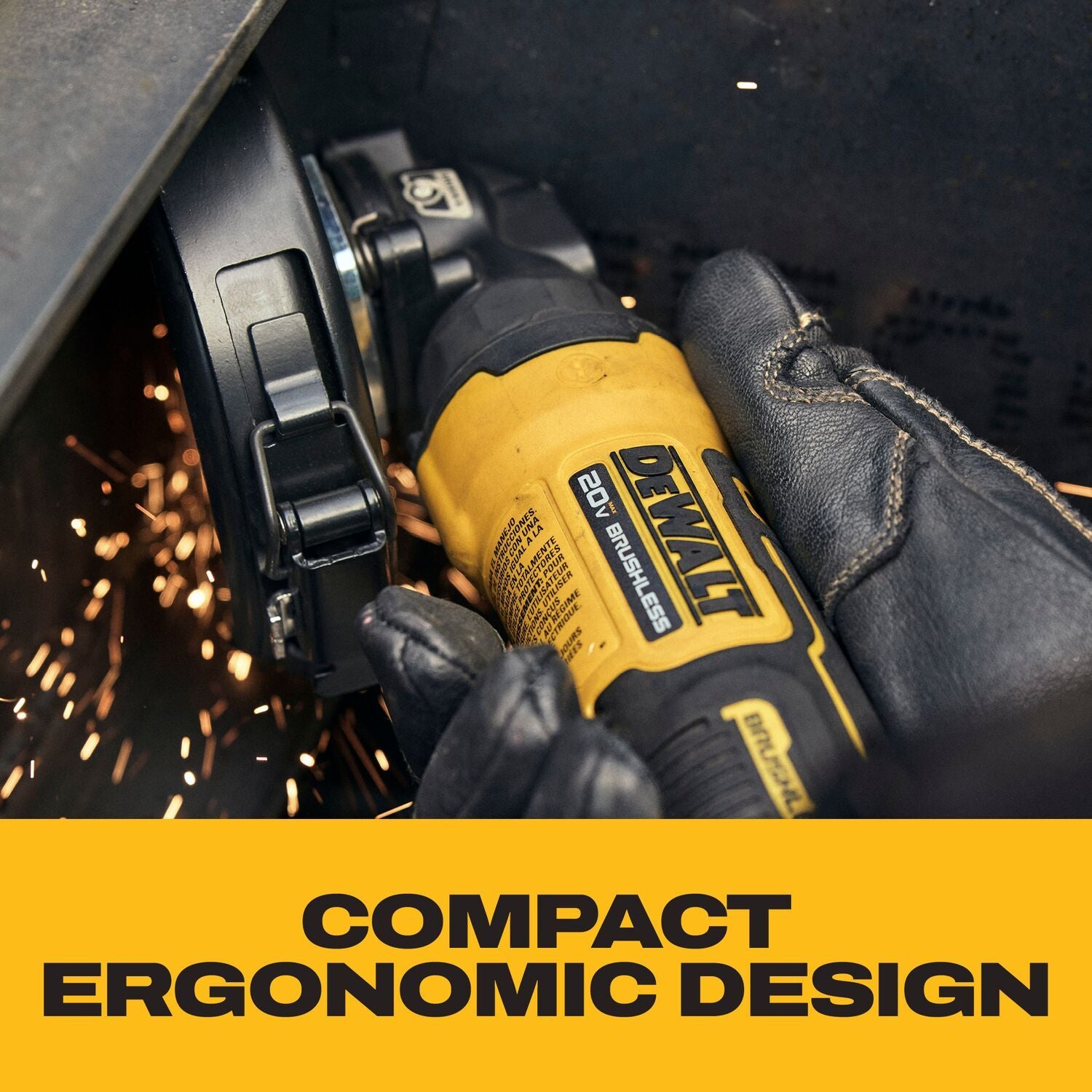 DeWALT DCG400BLR ATOMIC 20V MAX 4-in. Angle Grinder with Lanyard Ready Attachment Point, Tool Only