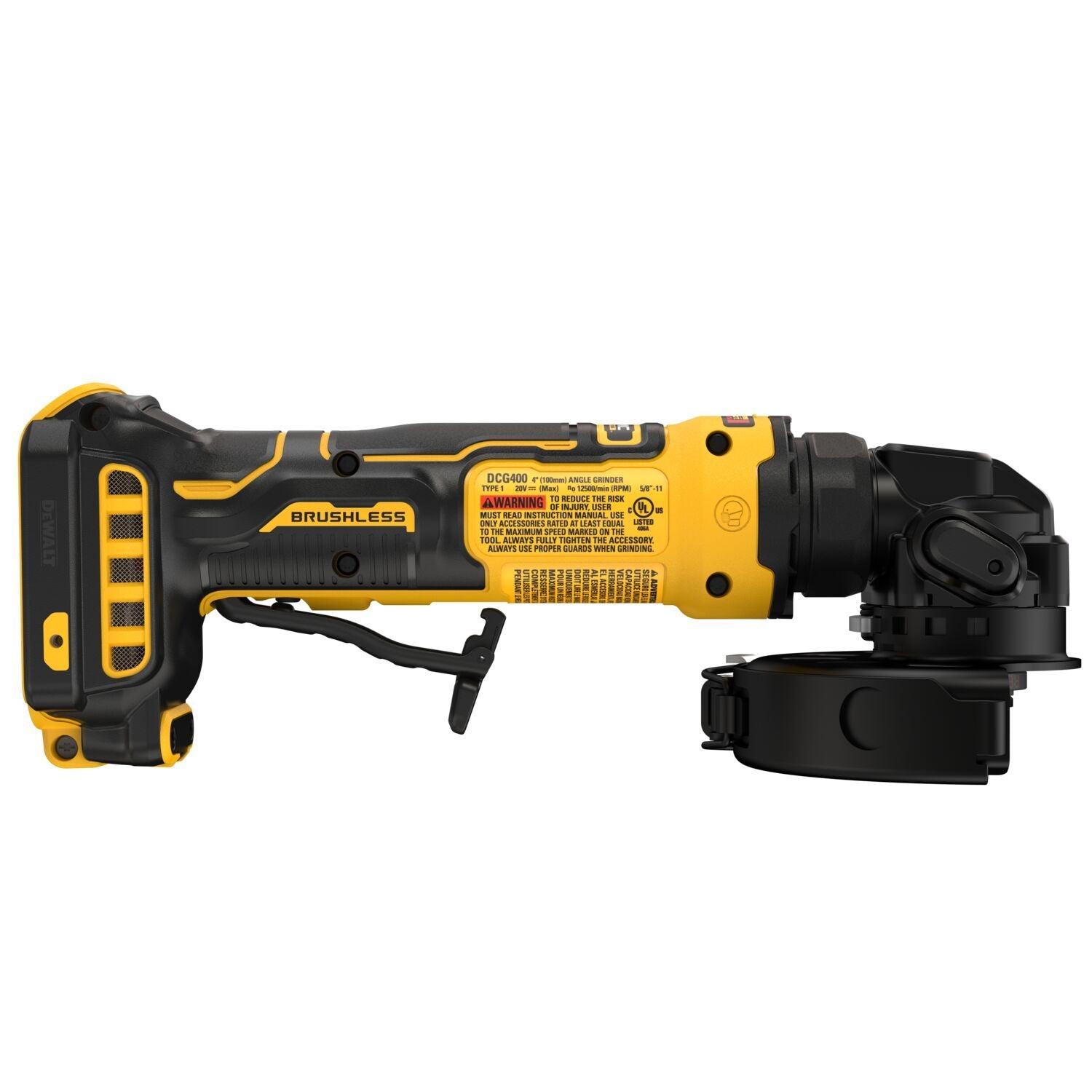 DeWALT DCG400B ATOMIC 20V MAX 4-in. Angle Grinder, Tool Only