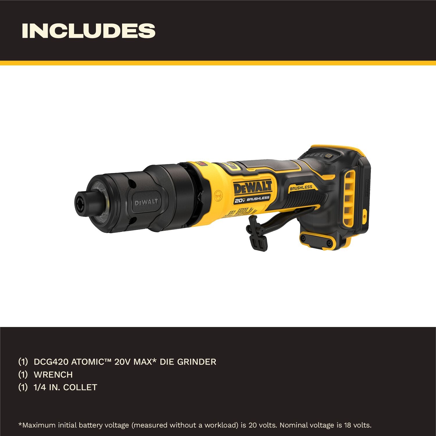 DeWALT DCG420B 20V MAX ATOMIC Die Grinder, Tool Only