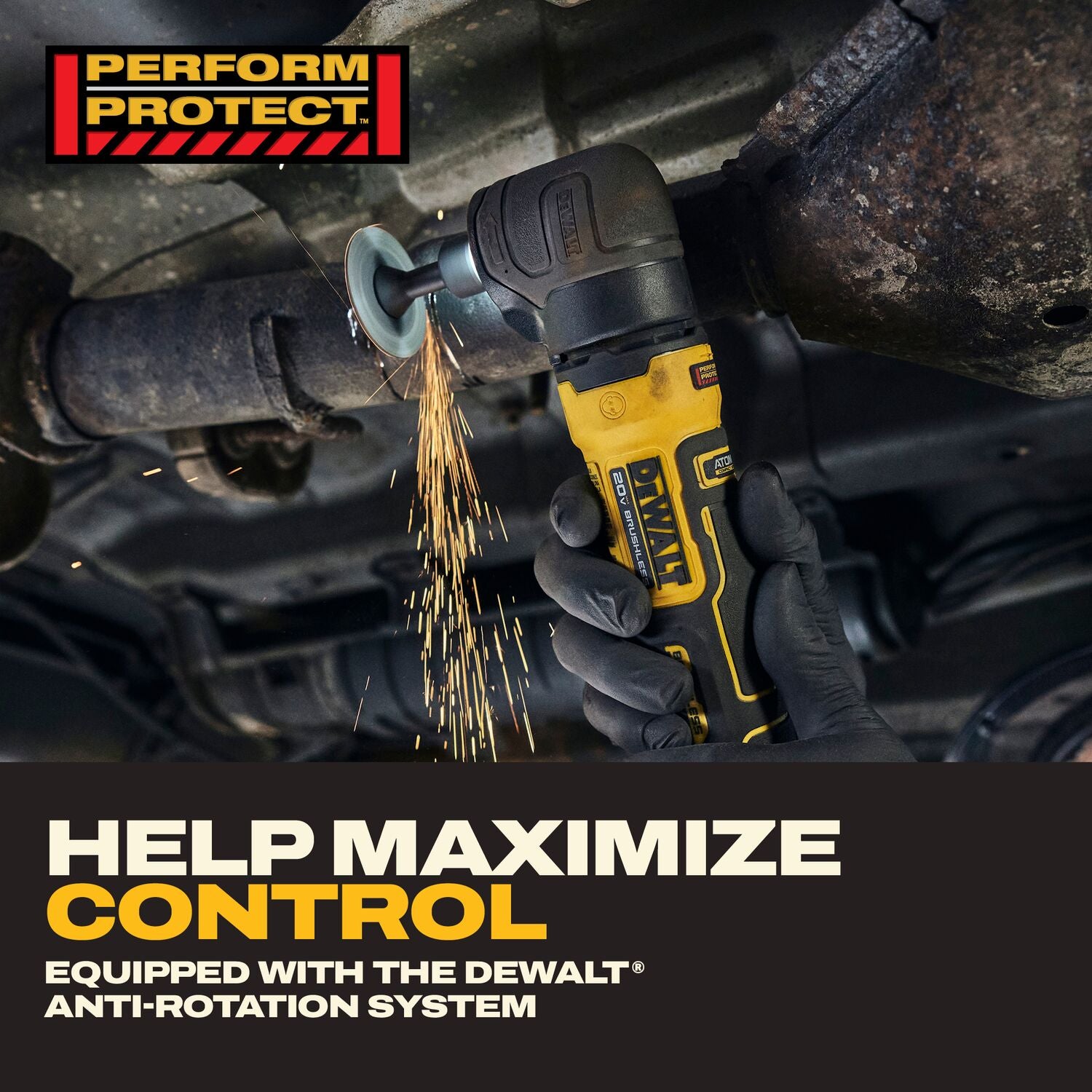 DeWALT DCG422GE1 20V MAX ATOMIC Right Angle Die Grinder Oil-Resistant 1.7Ah XR POWERSTACK Kit
