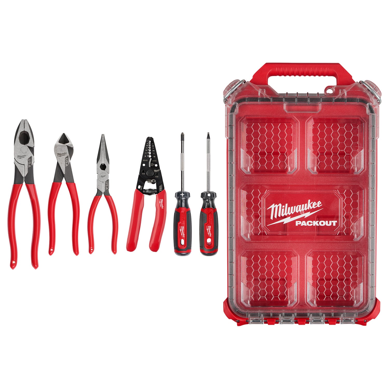 【新品】OMMO / MULTI STRIPE PT Milwaukee MT500-6P 6-Piece Dipped Grip Pliers, Wire Stripper
