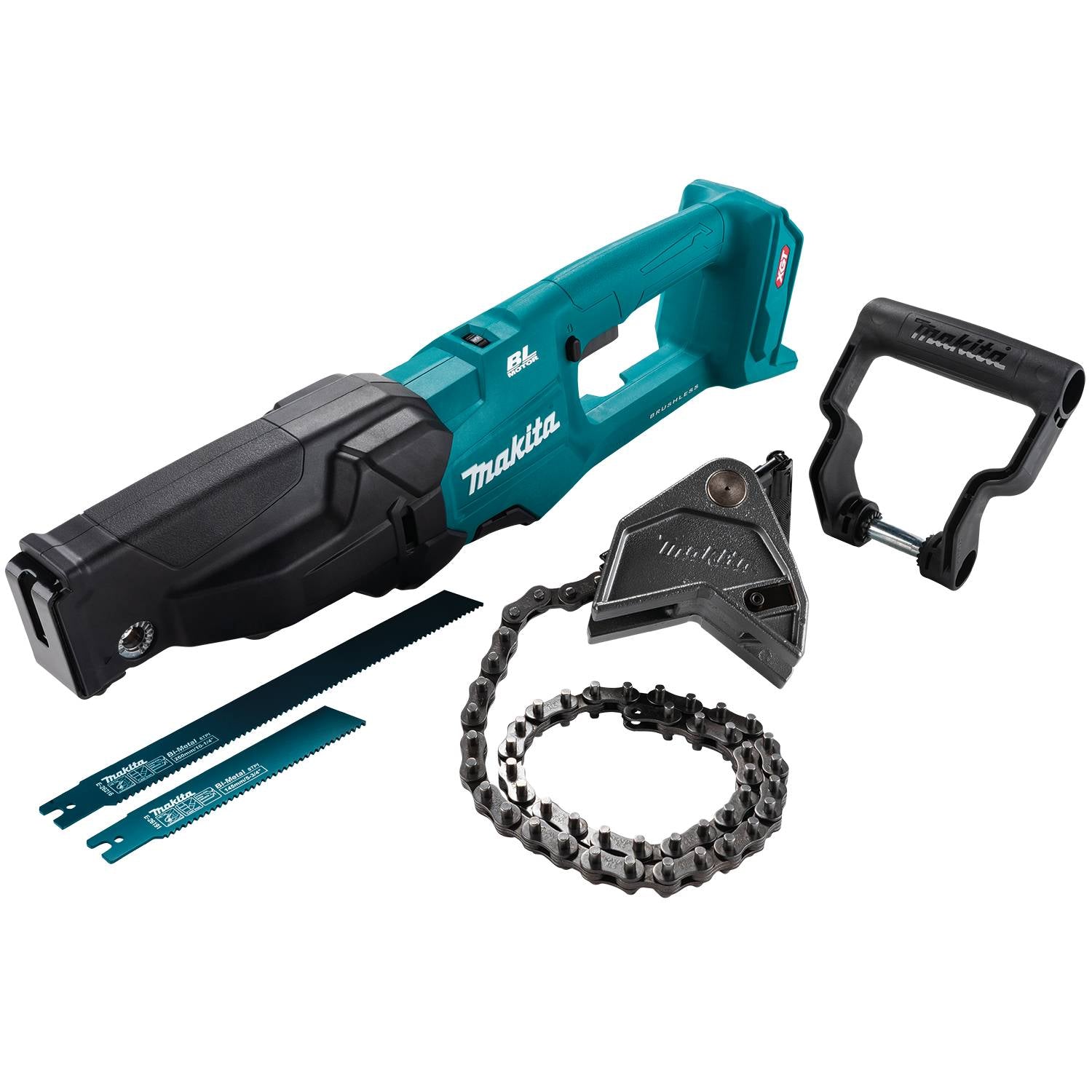 Makita GRJ03Z 40V max XGT Brushless Recipro Pipe Saw w/ Chain Vise