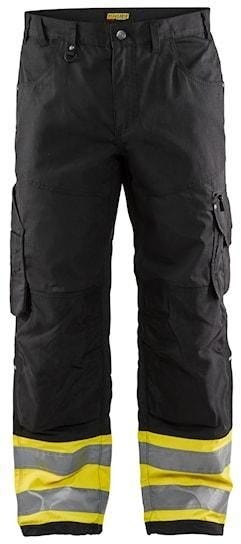 Blaklader 16971330 Hi-Vis Ripstop Pants, High-Visibility Yellow / Black