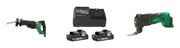 Metabo HPT 18V Brushless Reciprocating Saw, Oscillating Multi-Tool and Battery and Charger Kit
