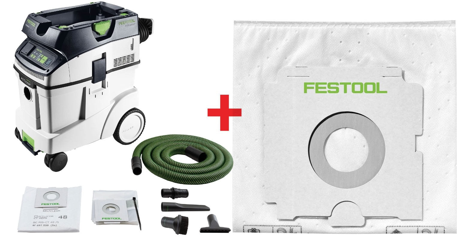 Festool CT 48 EI AC HEPA Bluetooth Dust Extractor Starter Bundle
