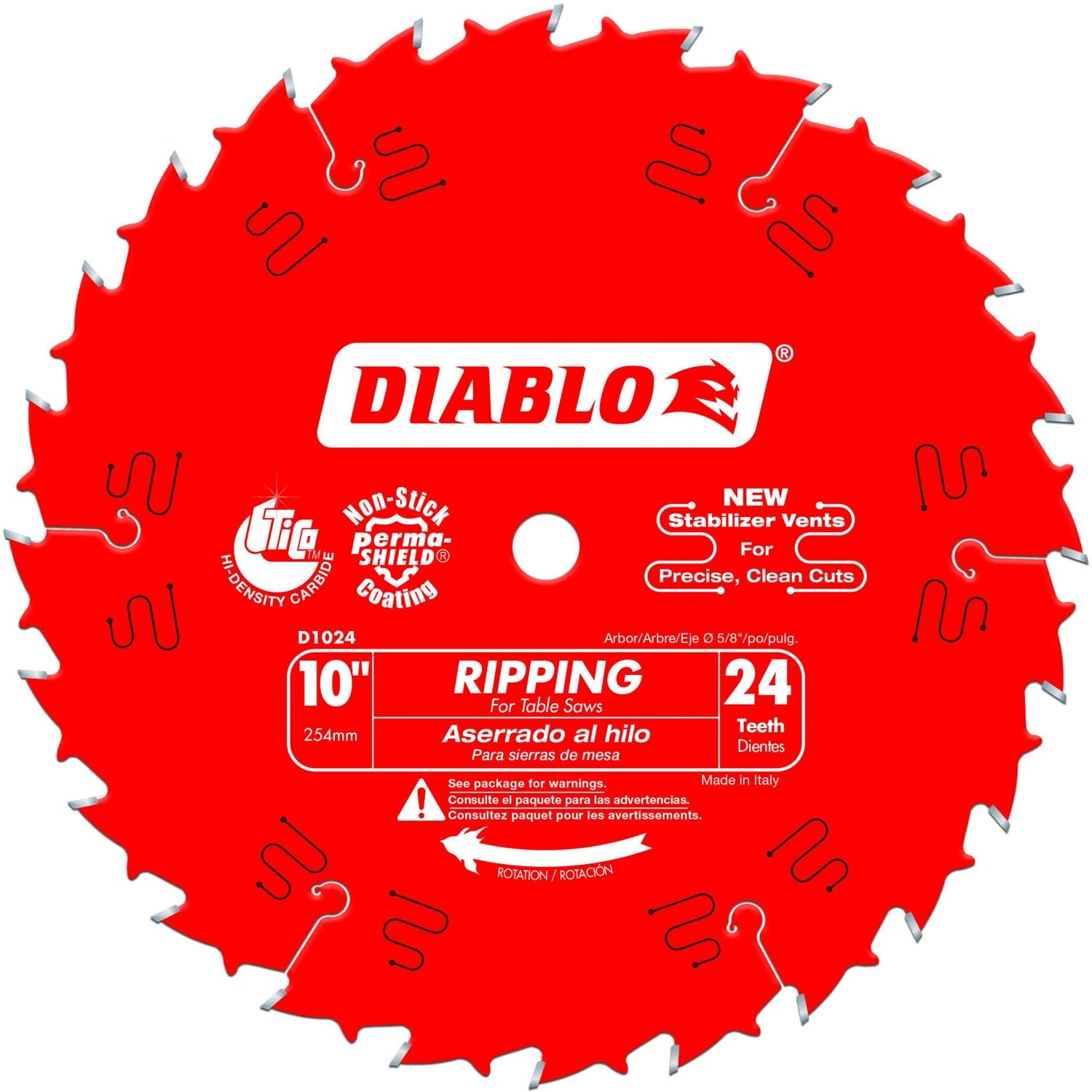Diablo D1024X 10 in. x 24-Tooth  Ripping Saw Blade