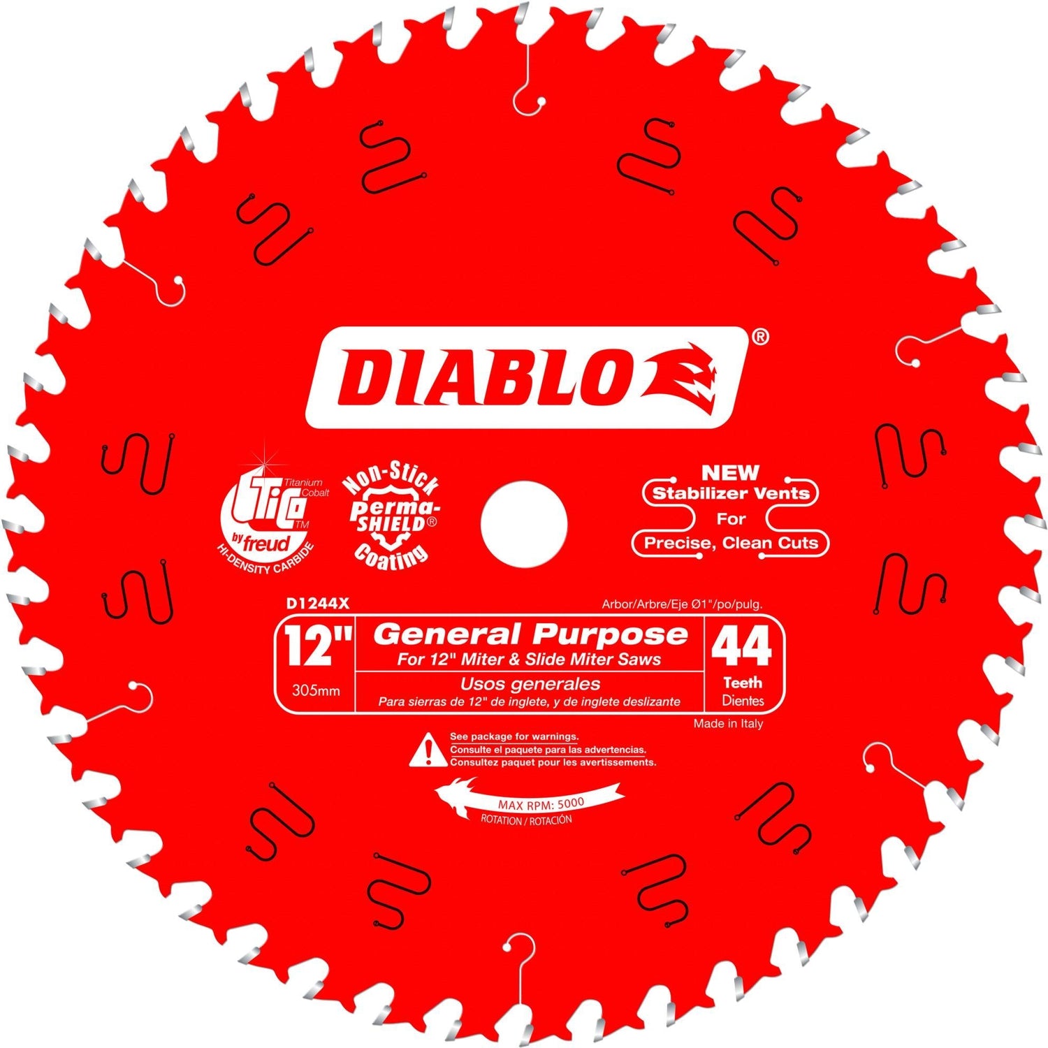 Diablo D1244X 12 in. x 44-Tooth  General Purpose Wood Saw Blade