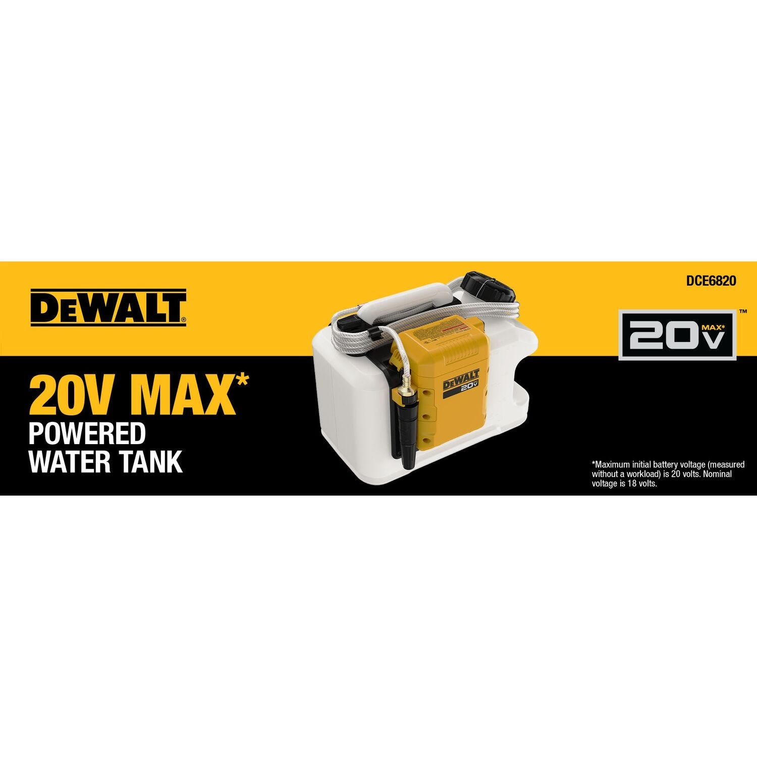 DeWalt DCE6820B 20V MAX Powered Water Tank, Tool Only
