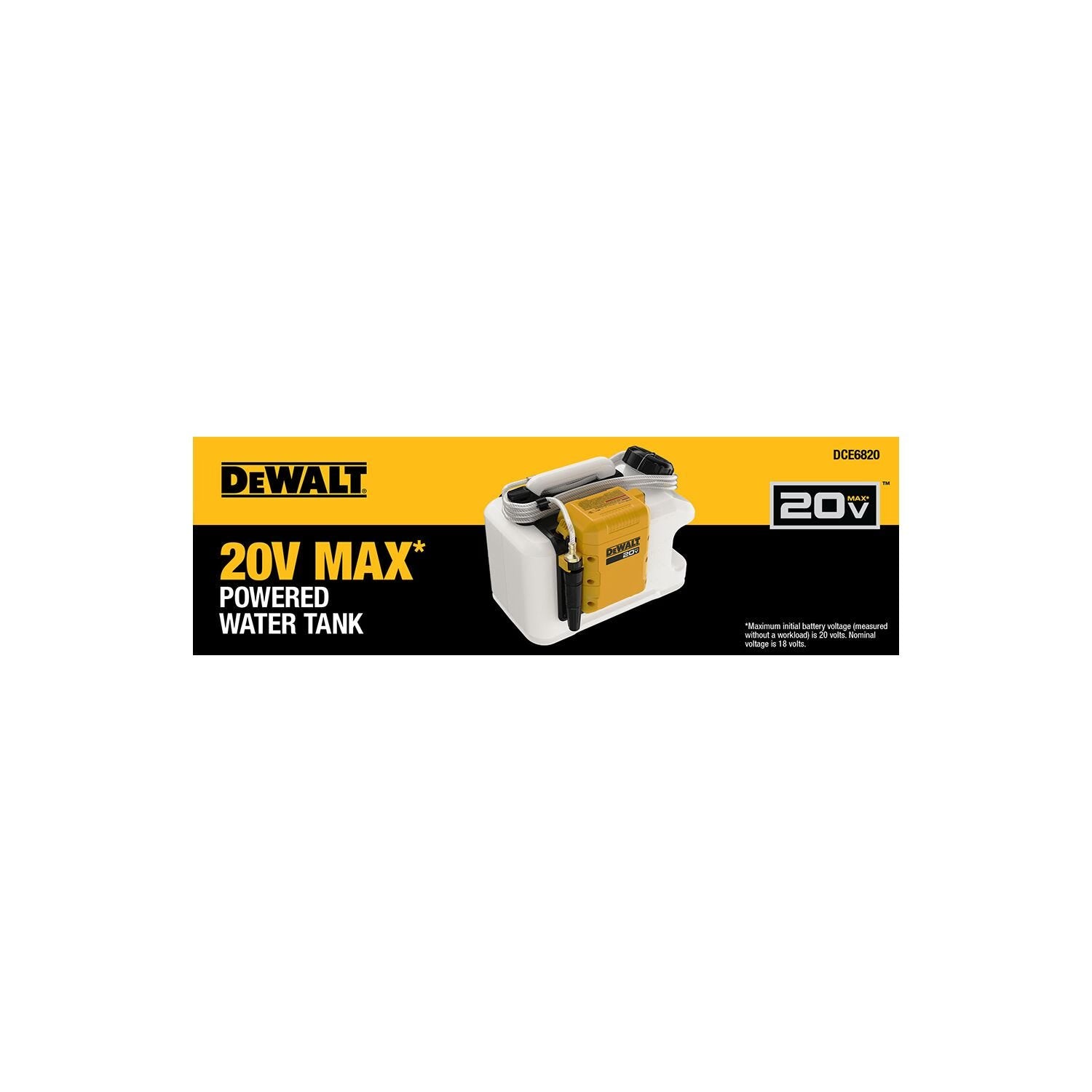 DeWalt DCE6820B 20V MAX Powered Water Tank, Tool Only