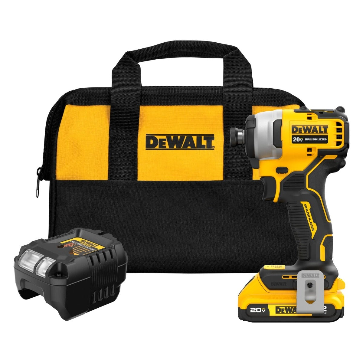 DeWalt DCF809D1 ATOMIC 20V MAX Brushless Compact 1/4 in. Impact Driver 2.0Ah Kit