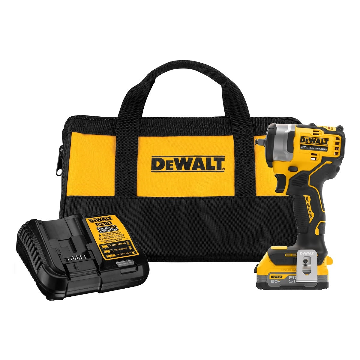 DEWALT DCF913E1 20V MAX* 3/8 in. Cordless Impact Wrench with Hog Ring Anvil Kit