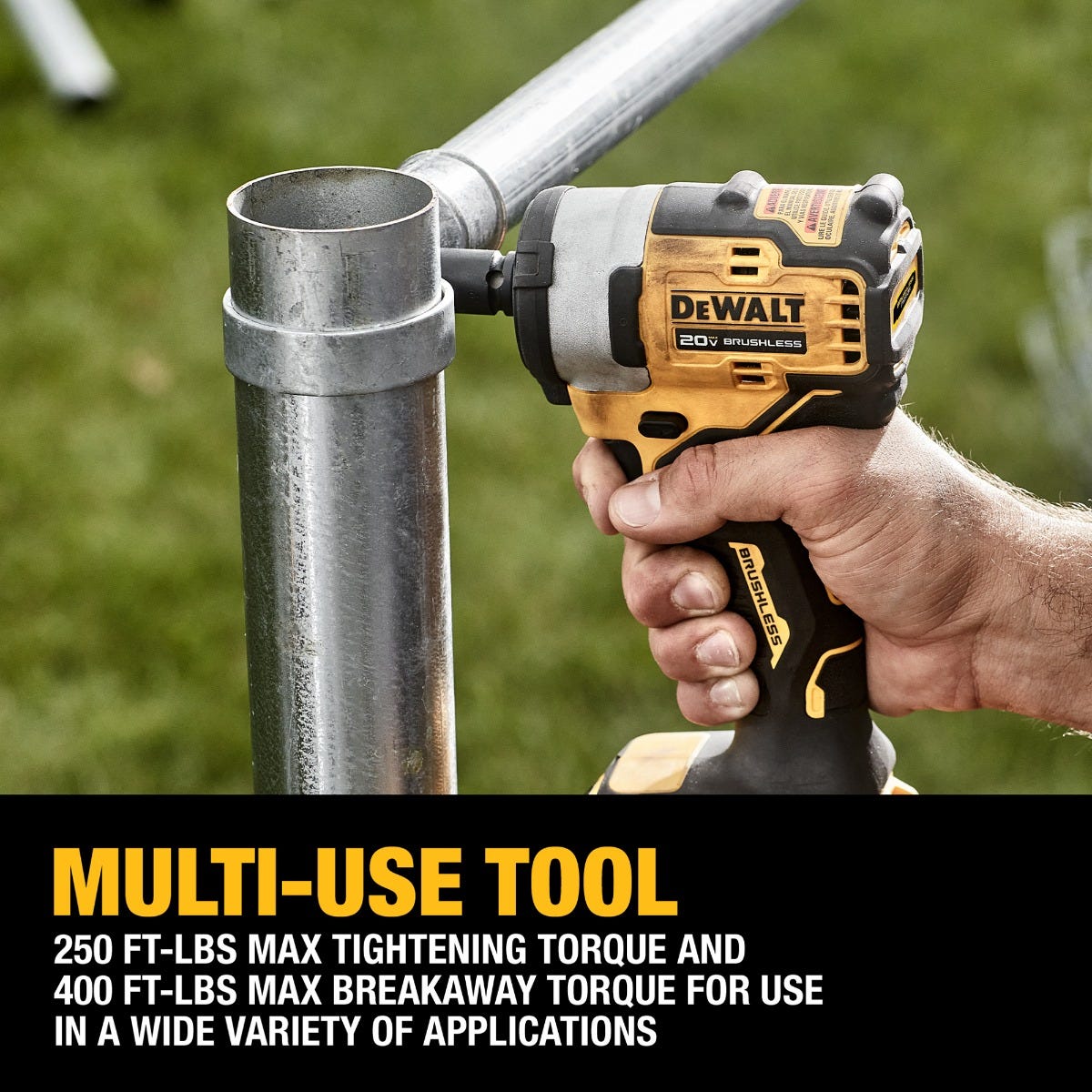 DEWALT DCF913E1 20V MAX* 3/8 in. Cordless Impact Wrench with Hog Ring Anvil Kit