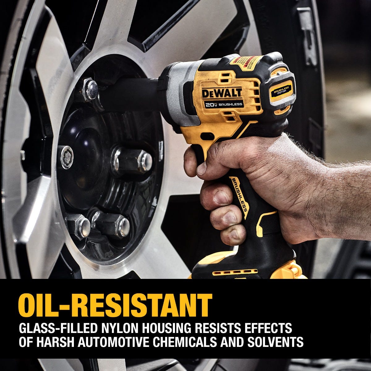 DEWALT DCF913E1 20V MAX* 3/8 in. Cordless Impact Wrench with Hog Ring Anvil Kit