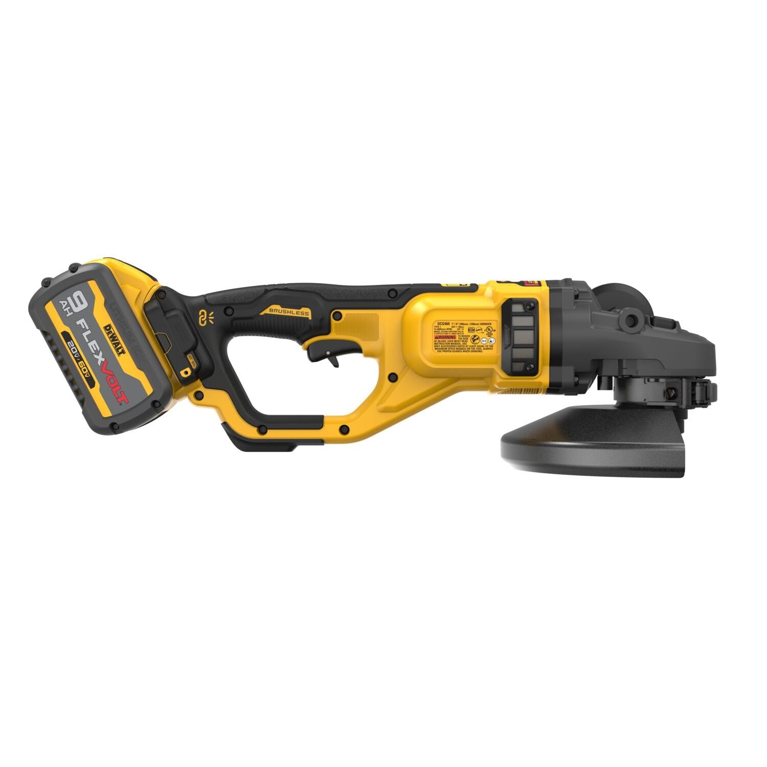 DeWalt DCG460X2 60V MAX 7 in. - 9 in. Large Angle Grinder 9.0Ah Kit